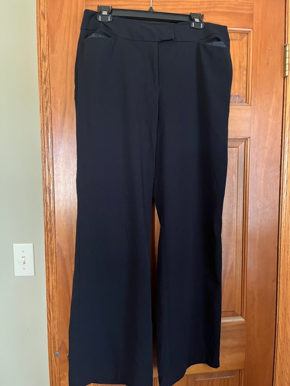 Evan Picone Black Wide-Leg Dress Pants
